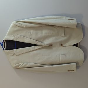 NEW J CREW Ludlow Slim Fit Beige Cotton Blazer 38 R